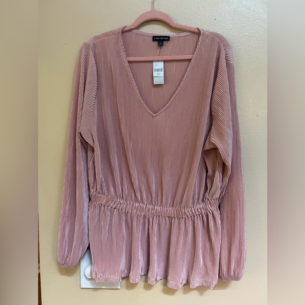 Lane Bryant Illusion‎ Collection Peplum Top Size 14/16